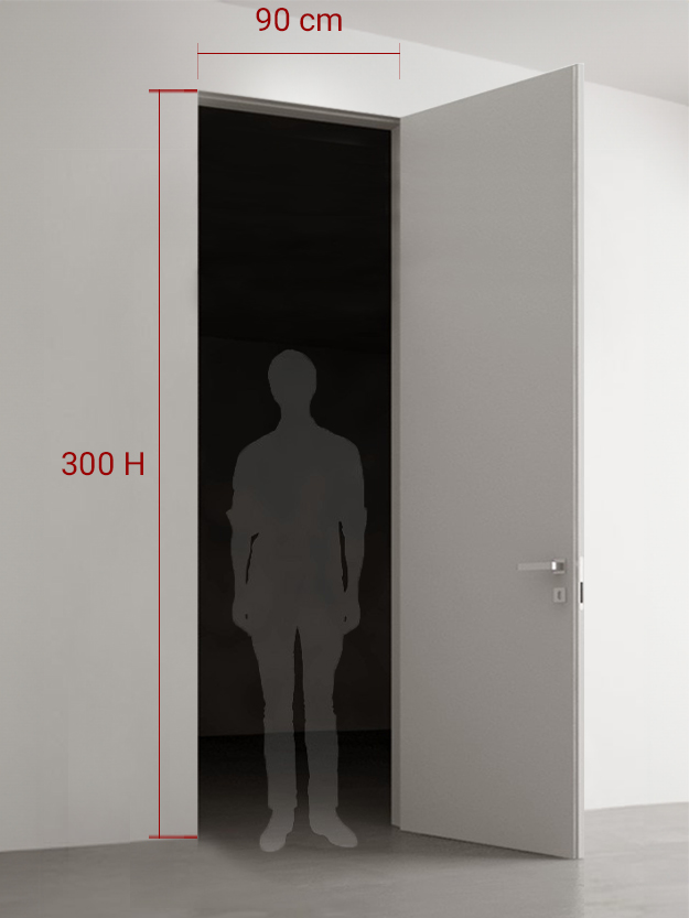 Porte battante 90x300 cm