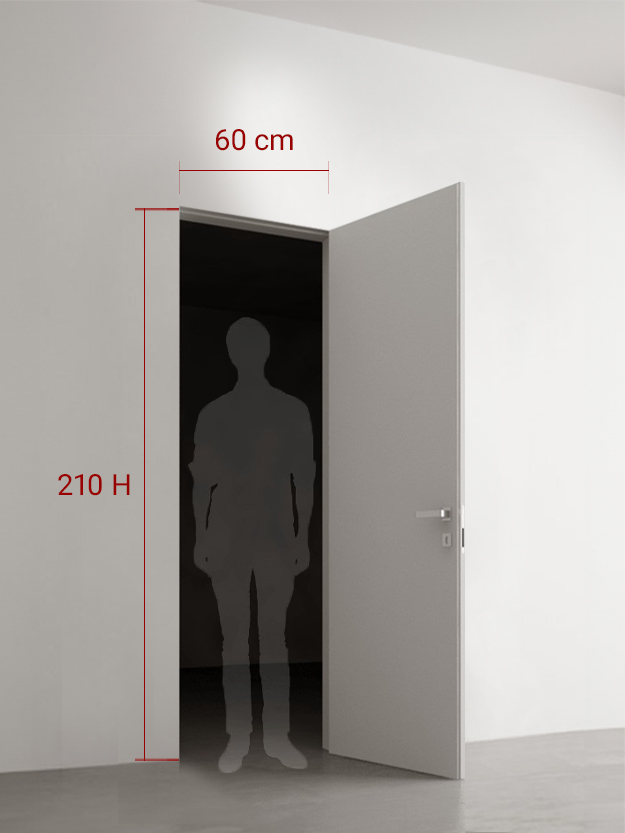 Porte battante standard 60x210 cm
