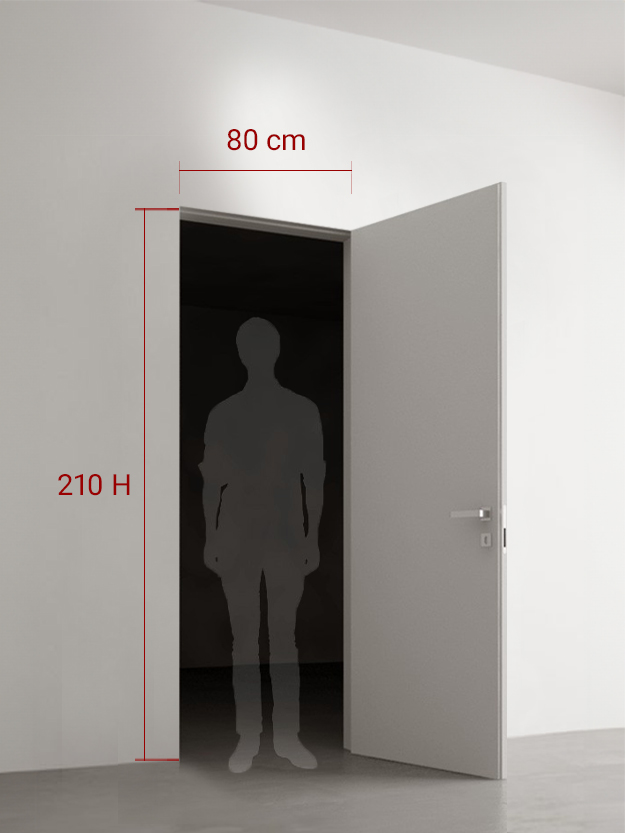 Porte battante standard 80x210 cm