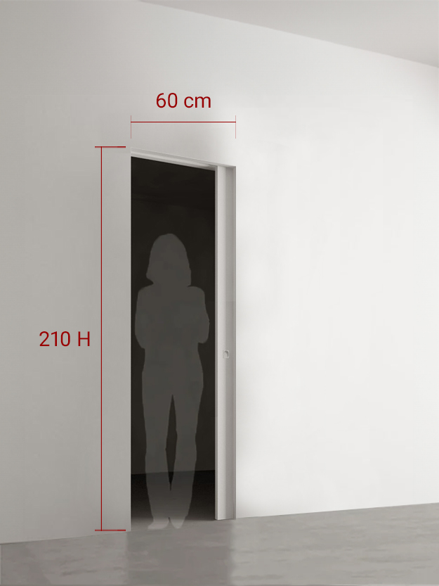 Porte coulissante 60x210 cm