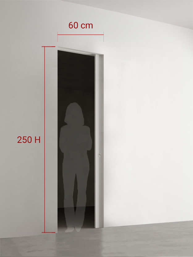 Porte coulissante 60x250 cm