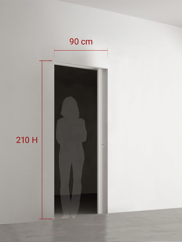 Porte coulissante 90x210 cm