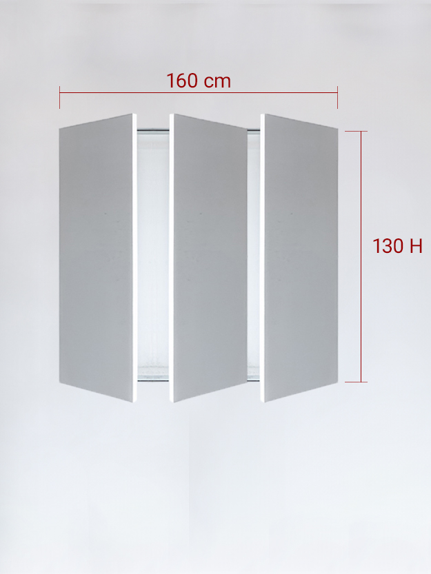 Panneaux invisible 3 vantaux pour niche 160x130