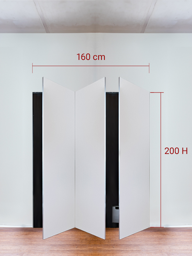 Armoire invisible 3 vantaux 160x200 cm
