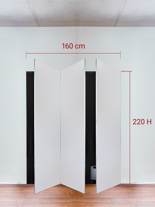 Armoire invisible 3 vantaux 160x220 cm