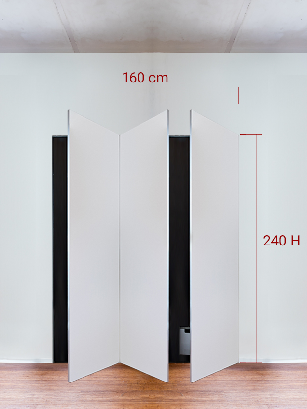 Armoire invisible 3 vantaux 160x240 cm