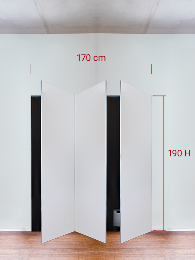 Armoire invisible 3 vantaux 170x190 cm