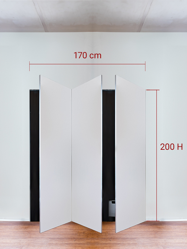 Armoire invisible 3 vantaux 170x200 cm