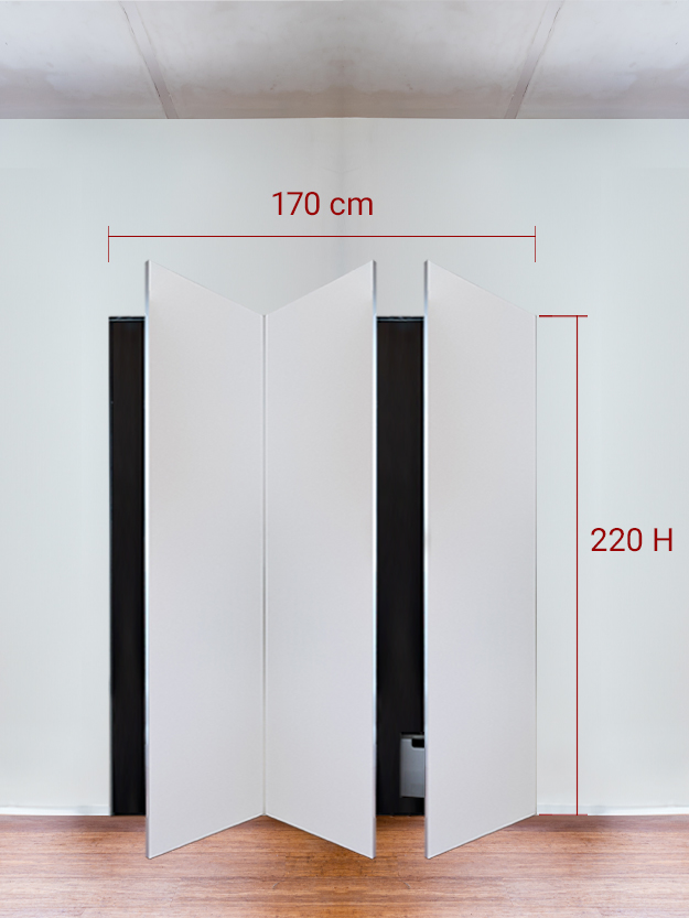 Armoire invisible 3 vantaux 170x220 cm