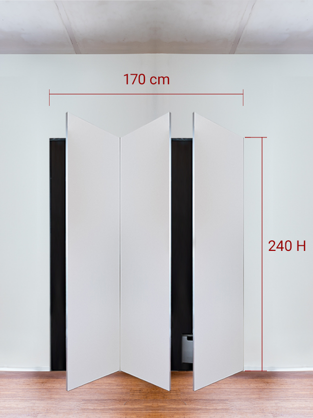 Armoire invisible 3 vantaux 170x240 cm