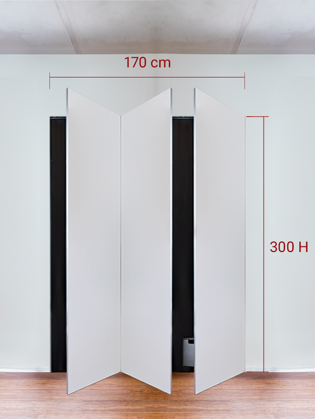 Armoire invisible 3 vantaux 170x300 cm