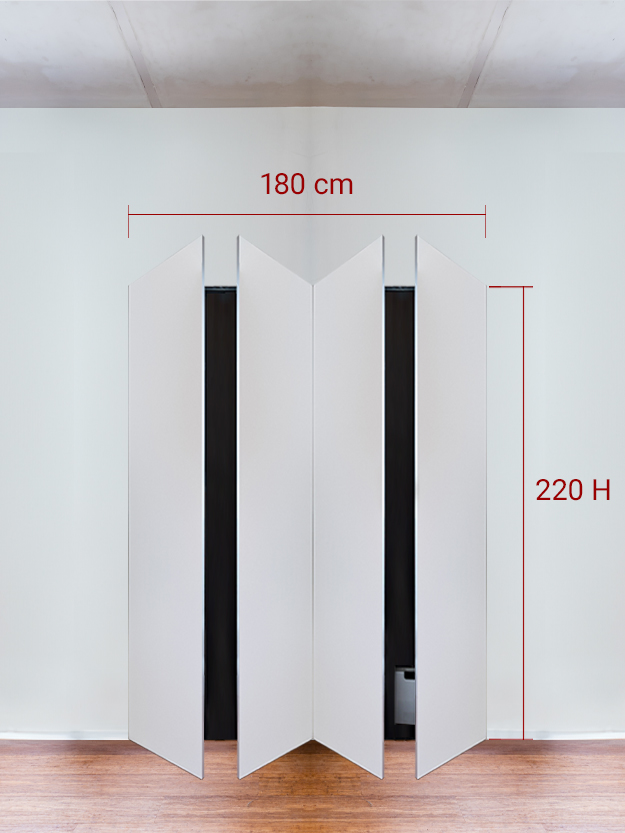 Armoire invisible 4 vantaux 180x220 cm