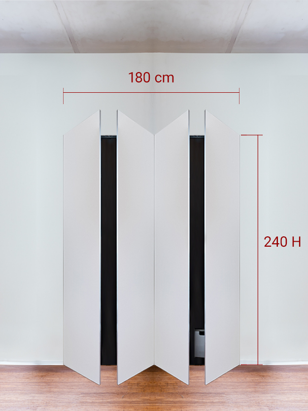 Armoire invisible 4 vantaux 180x240 cm