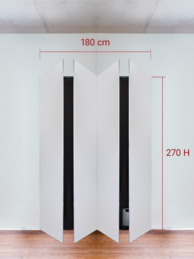 Armoire invisible 4 vantaux 180x270 cm