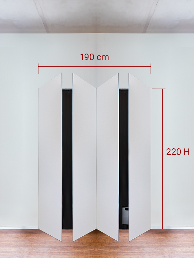 Armoire invisible 4 vantaux 190x220 cm