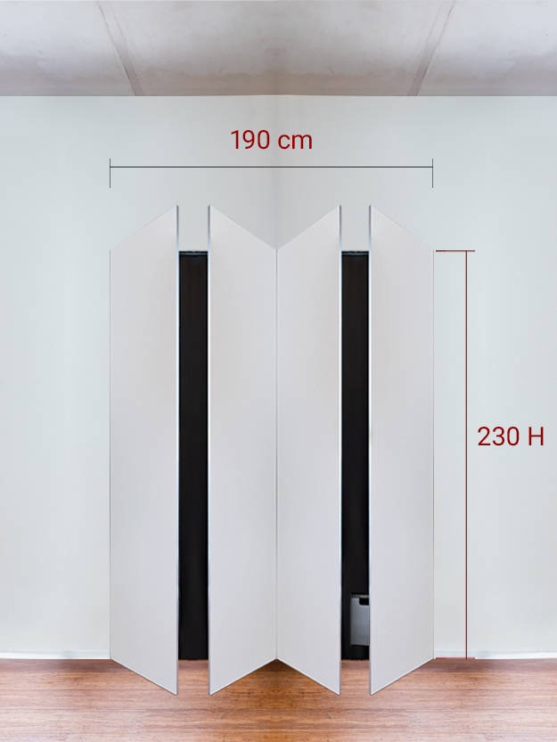 Armoire invisible 4 vantaux 190x230 cm