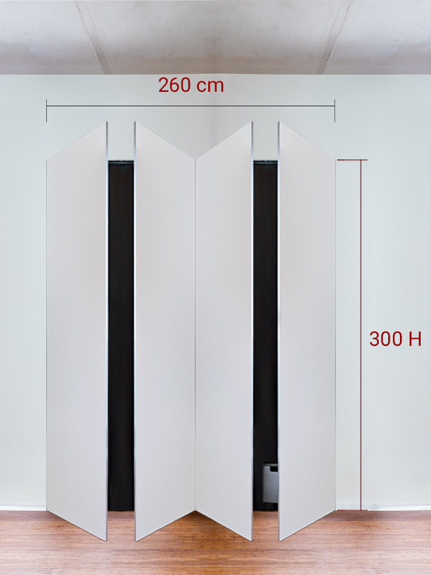Armoire invisible 4 vantaux 260x300 cm