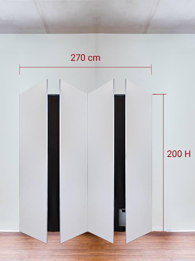 Armoire invisible 4 vantaux 270x200 cm