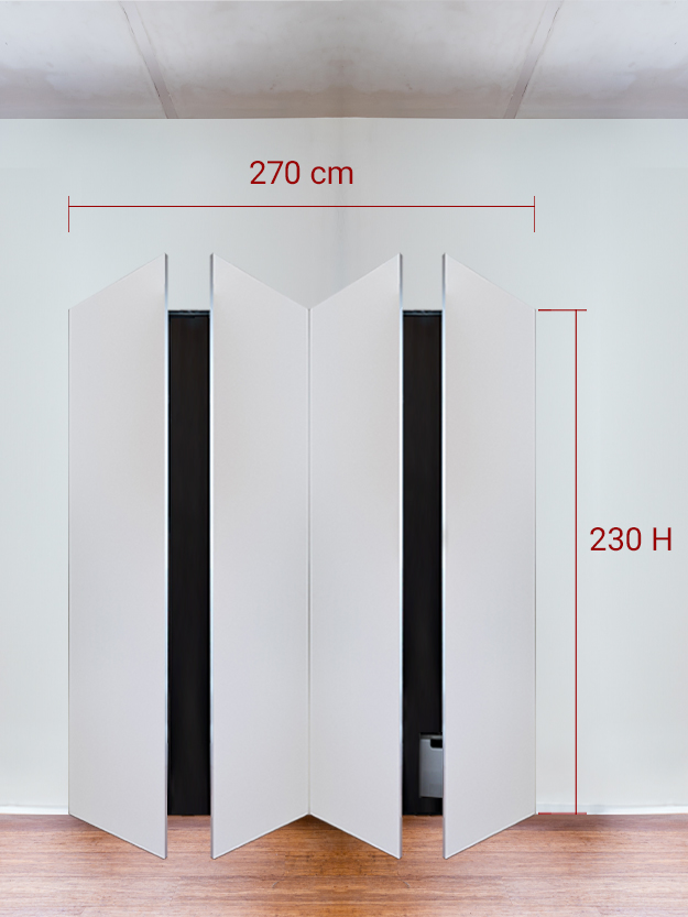 Armoire invisible 4 vantaux 270x230 cm