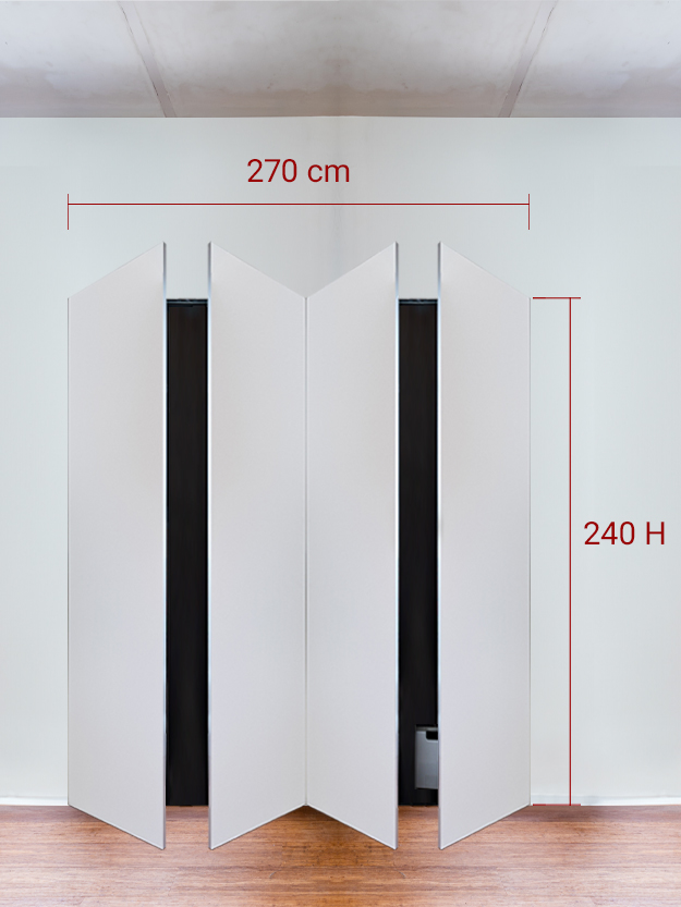 Armoire invisible 4 vantaux 270x240 cm