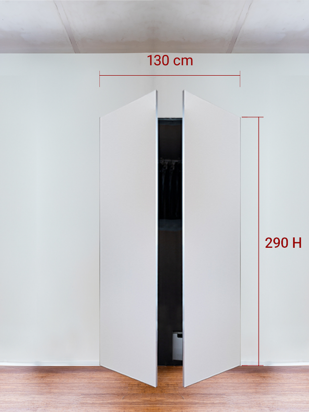 Armoire invisible 2 vantaux 130x290 cm