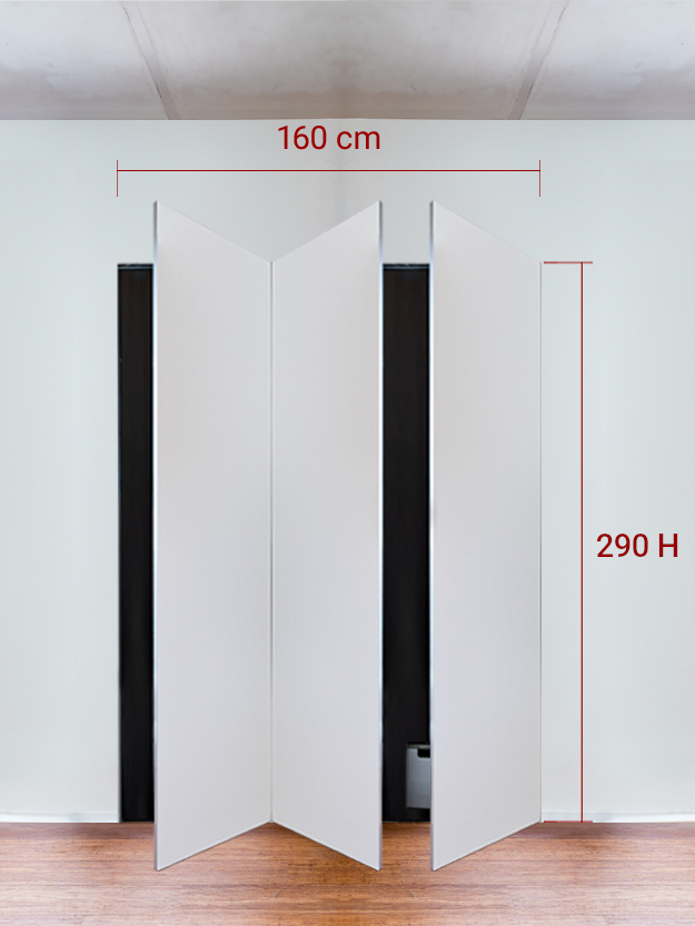 Armoire invisible 3 vantaux 160x290 cm