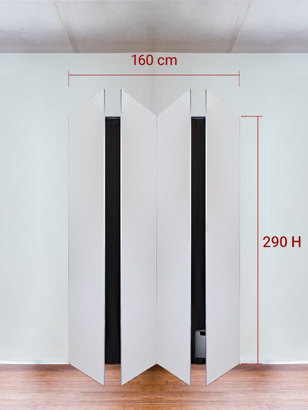 Armoire invisible 4 vantaux 160x290 cm