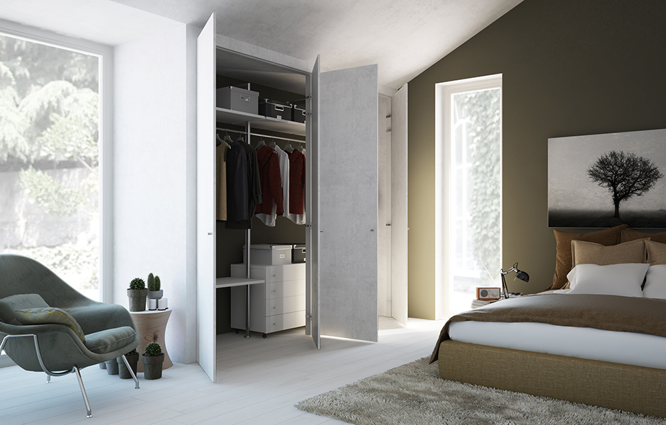 dressing à fleur de mur